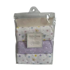 Kids Line Sears Butterfly Purple Polka Dots Receiving Blankets Baby Infant